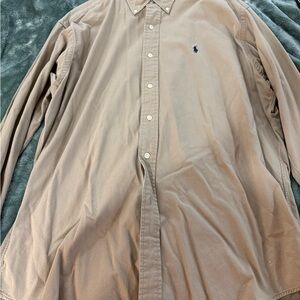 Ralph Lauren Polo Tan Button Down Shirt